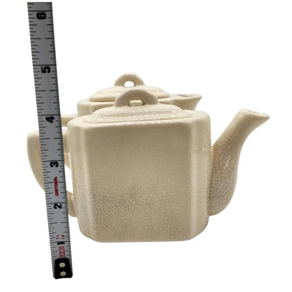 Vintage Restoration Hardware Individual Coffee Tea Service Ivory Ceramic 2001